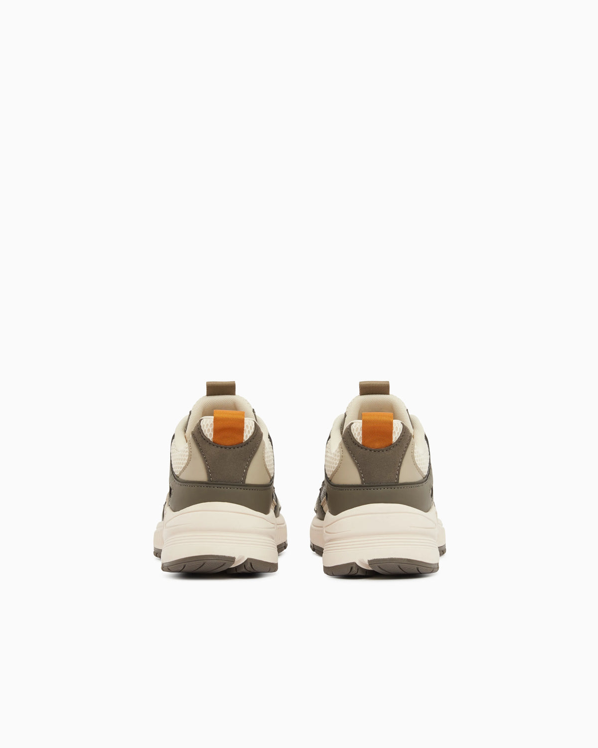 Sneakers in microsuede and mesh