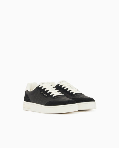 Urban leather sneakers with suede inserts