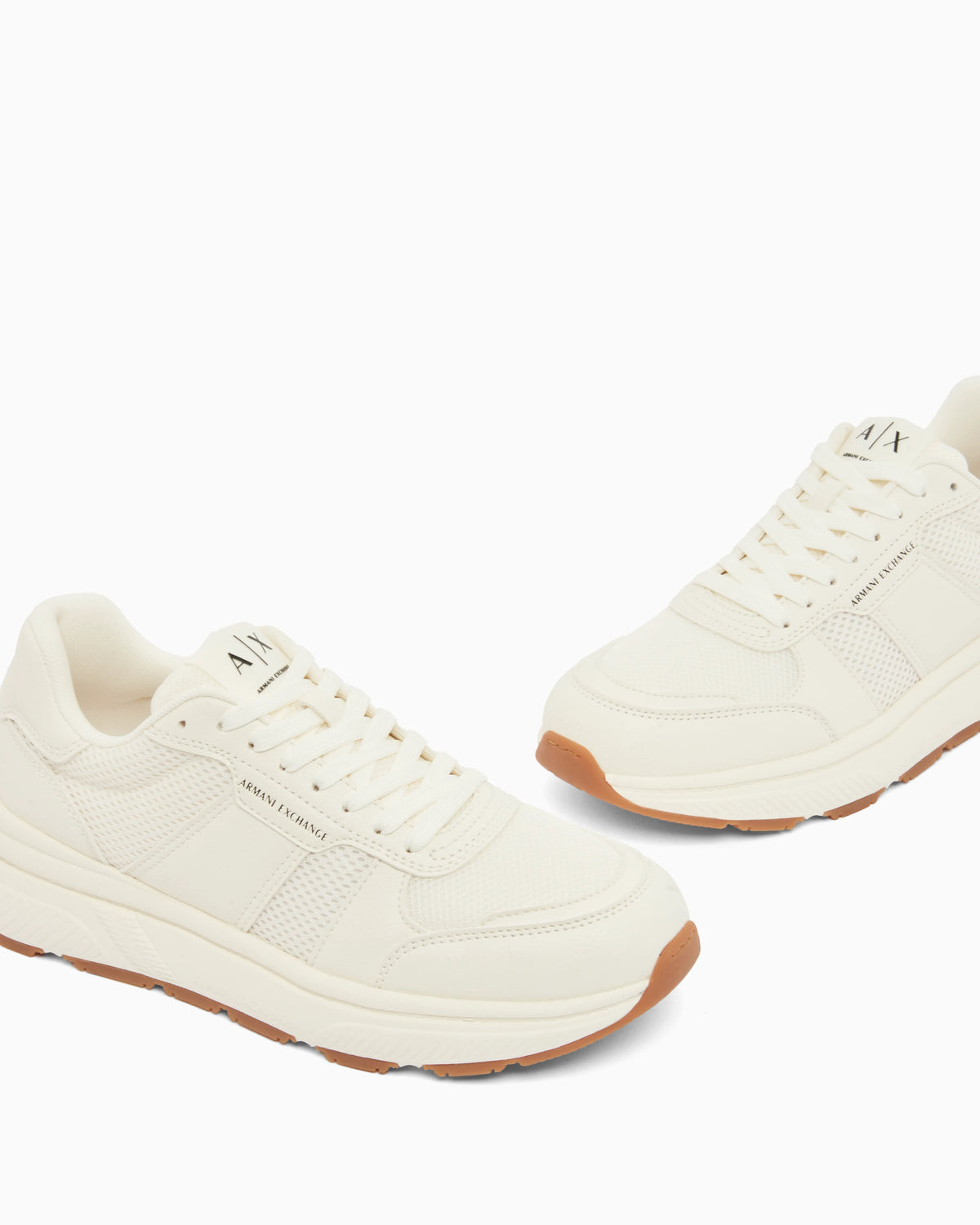 Urban Minimal Sneakers in Synthetic Leather and Mesh