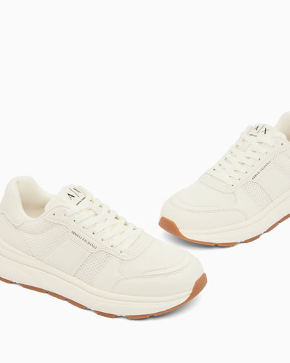 Urban Minimal Sneakers in Synthetic Leather and Mesh