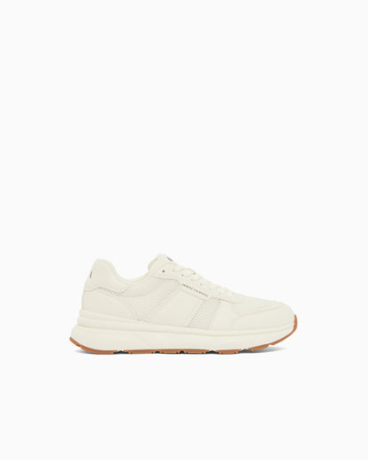 Urban Minimal Sneakers in Synthetic Leather and Mesh