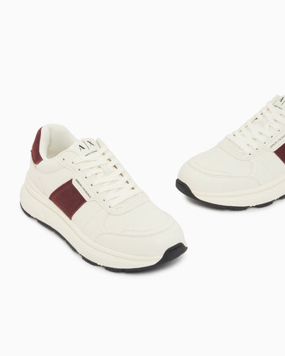 Sneakers in suede and mesh with rubber sole
