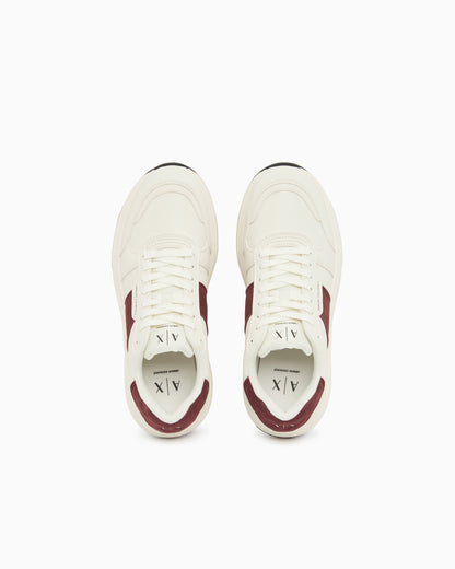 Sneakers in suede and mesh with rubber sole