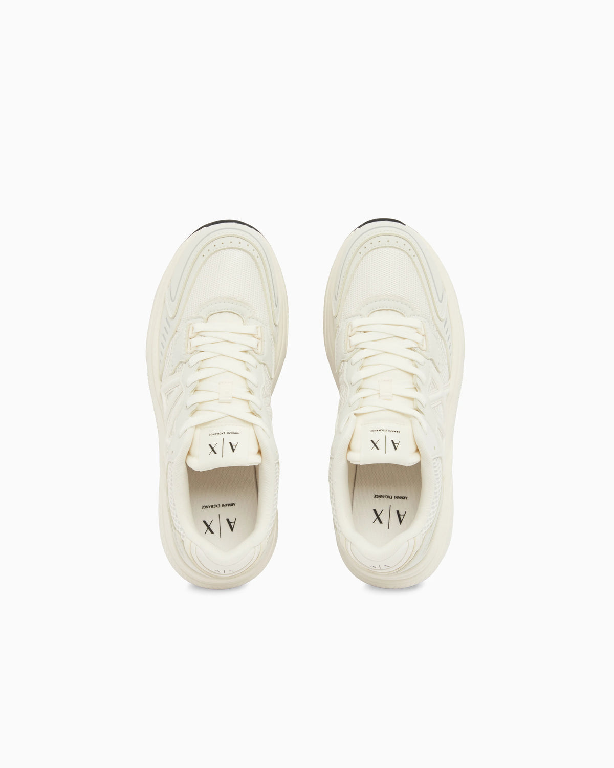 Sneakers in microsuede and mesh