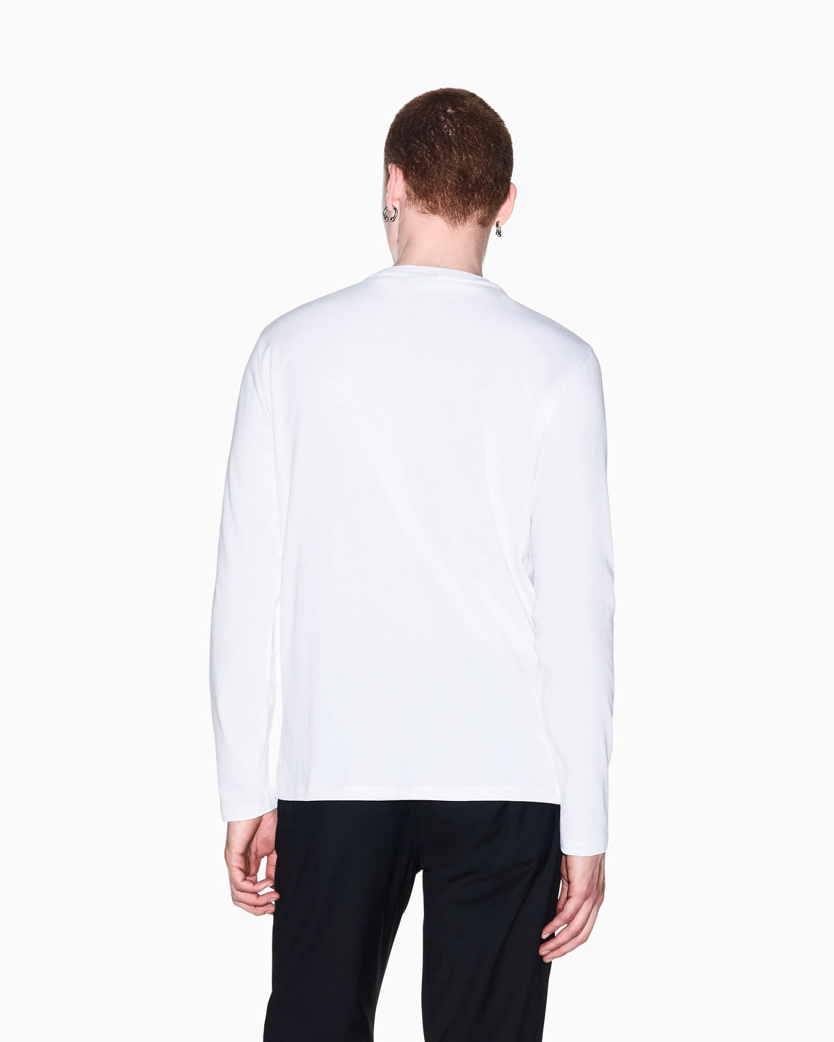 Slim-fit long-sleeve t-shirt in cotton with logo Essential