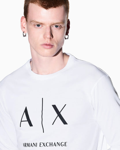 Slim-fit long-sleeve t-shirt in cotton with logo Essential