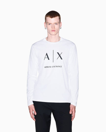 Slim-fit long-sleeve t-shirt in cotton with logo Essential