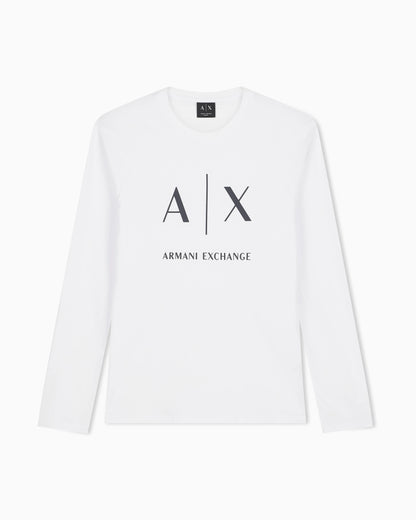 Slim-fit long-sleeve t-shirt in cotton with logo Essential