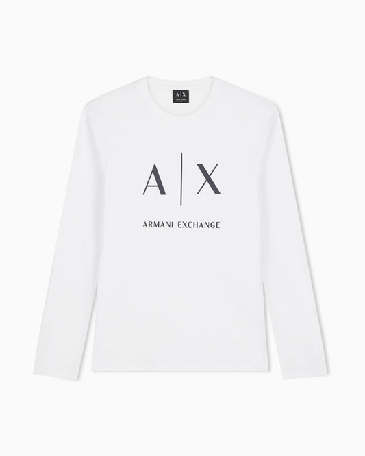 Slim-fit long-sleeve t-shirt in cotton with logo Essential