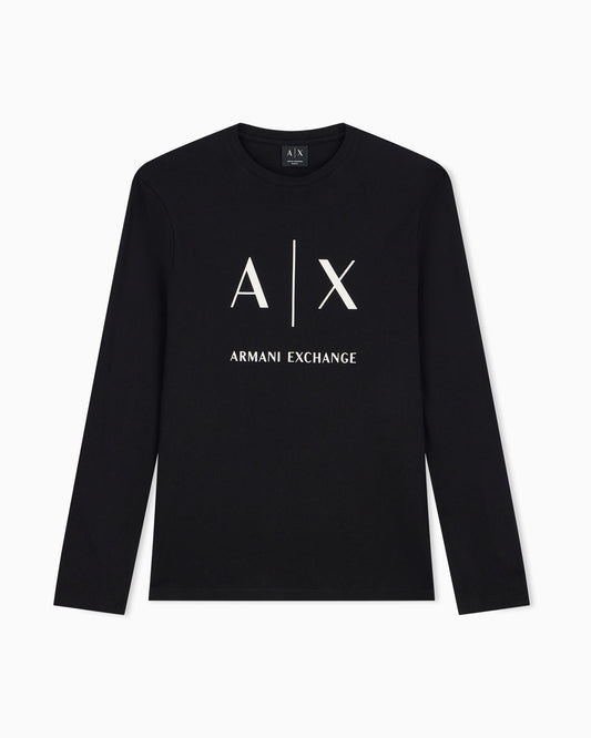 Slim-fit long-sleeve t-shirt in cotton with logo Essential
