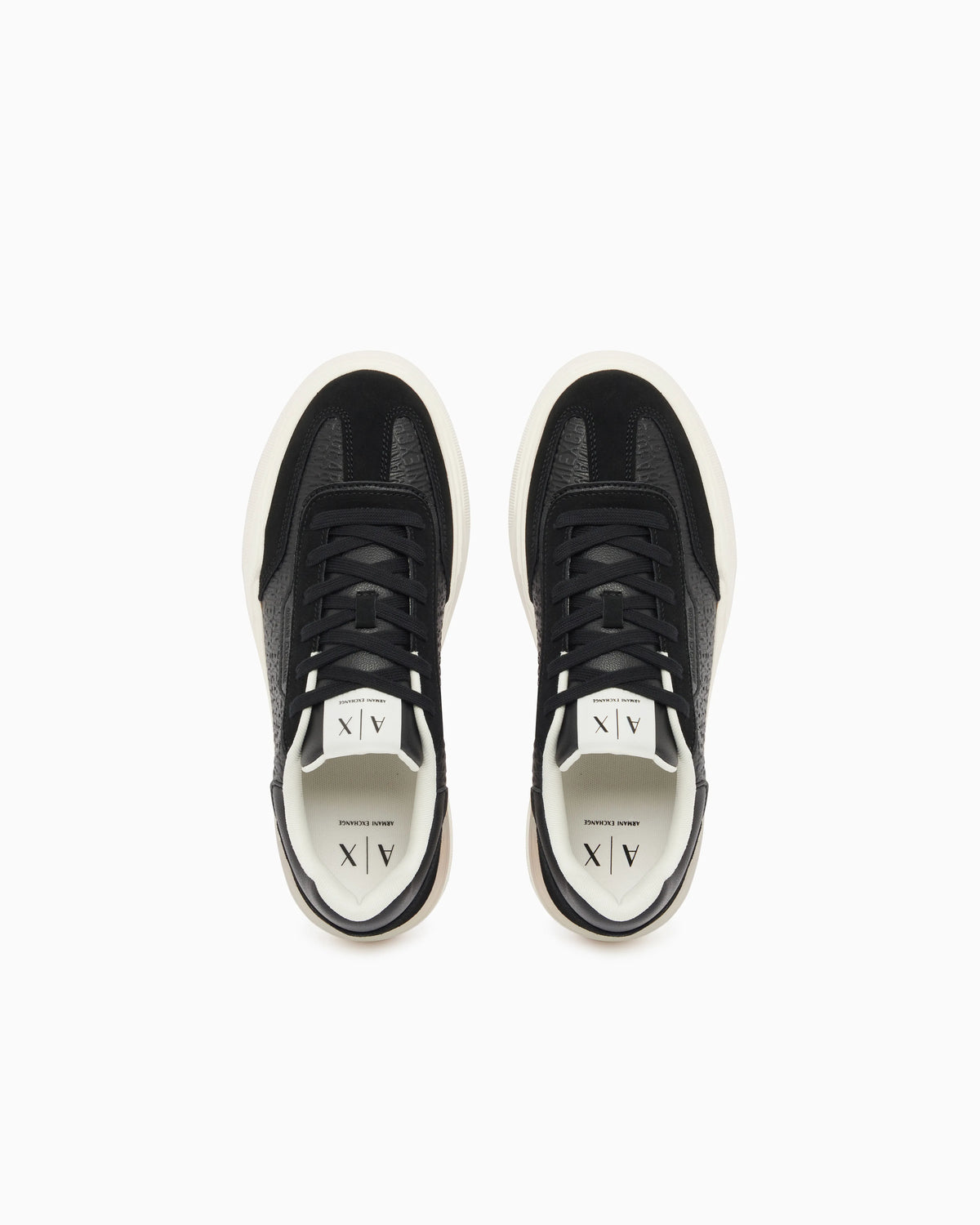 Sneakers with suede inserts