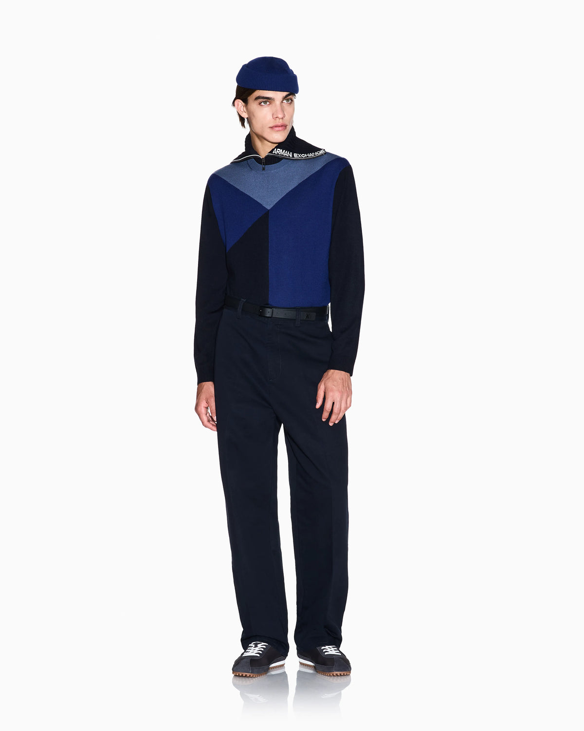 regular fit pullover in virgin wool and acrylic