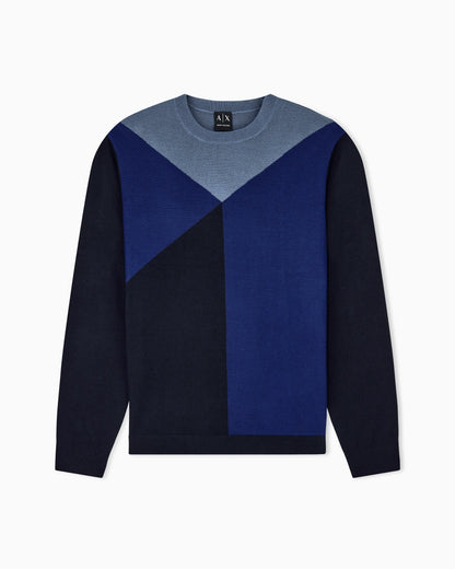 regular fit pullover in virgin wool and acrylic