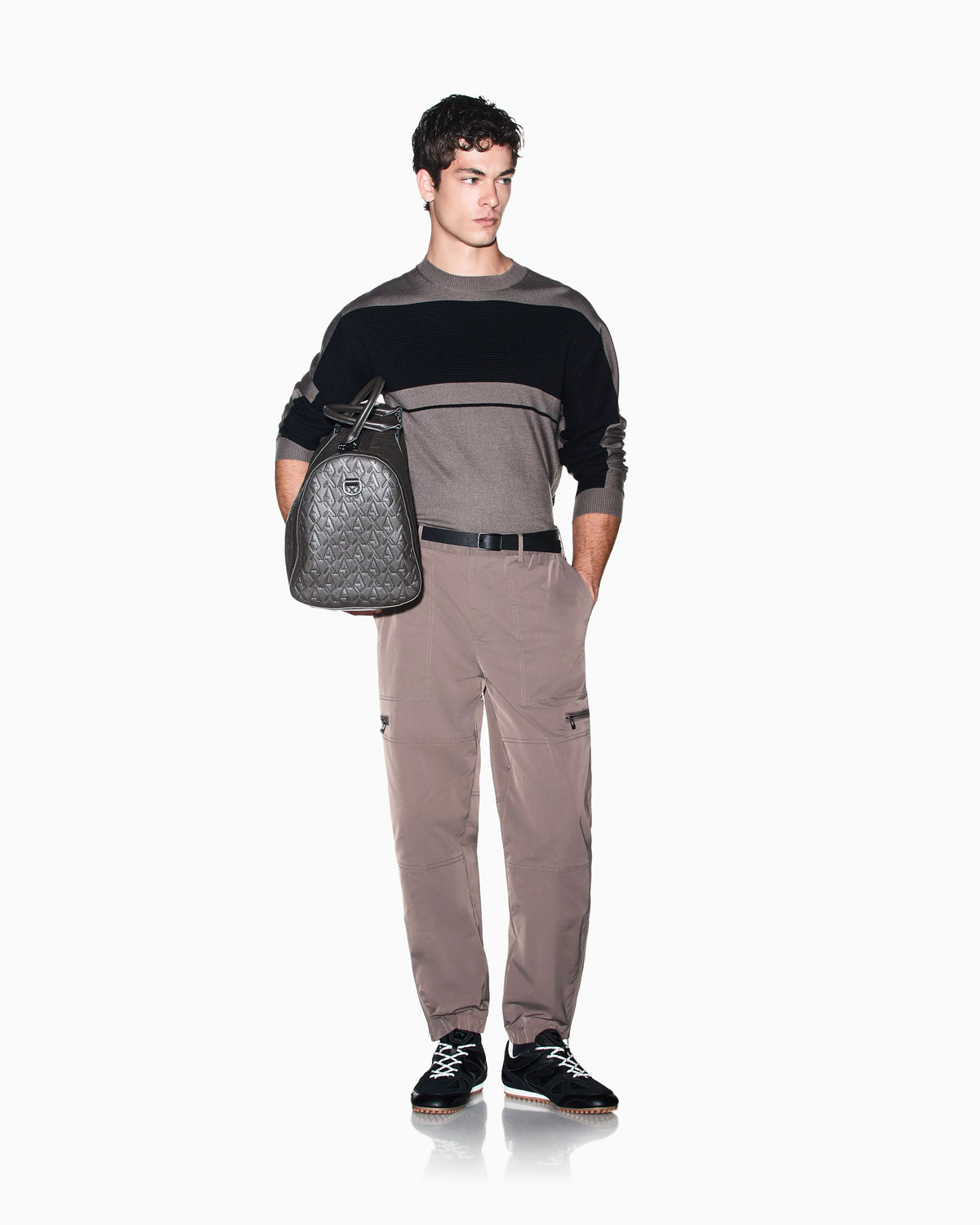 regular fit pullover in virgin wool and cotton blend