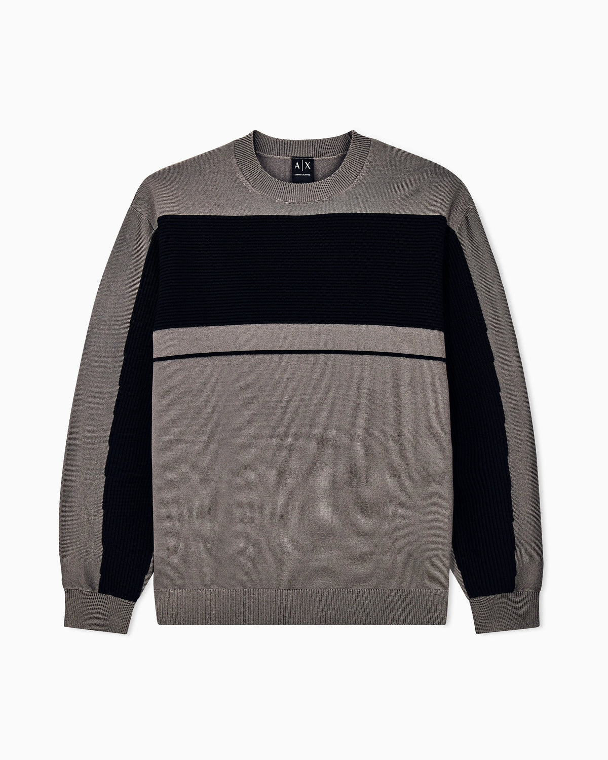 regular fit pullover in virgin wool and cotton blend