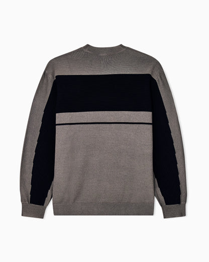 regular fit pullover in virgin wool and cotton blend