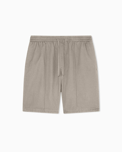 Cotton twill drawstring Bermuda shorts
