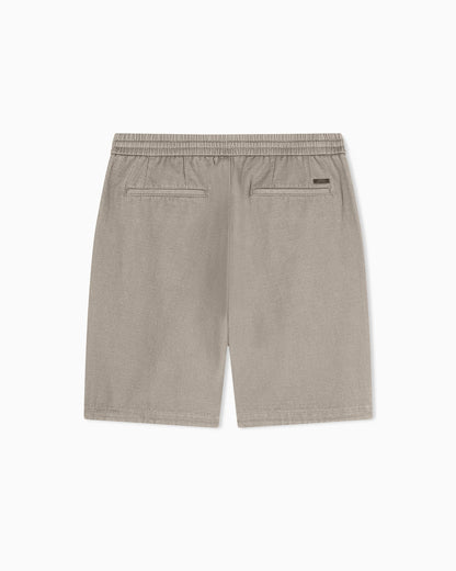 Cotton twill drawstring Bermuda shorts