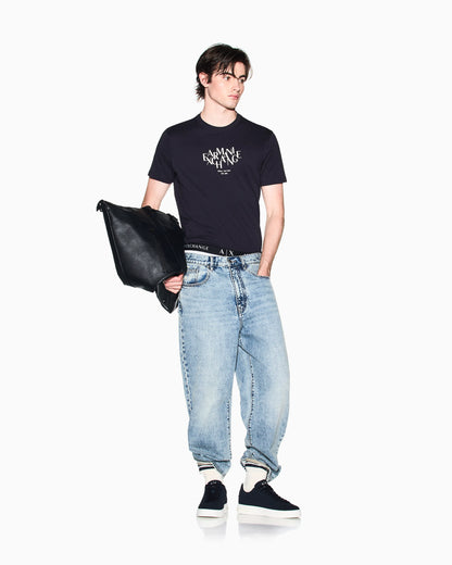 Regular-fit T-shirt in solid-color cotton jersey