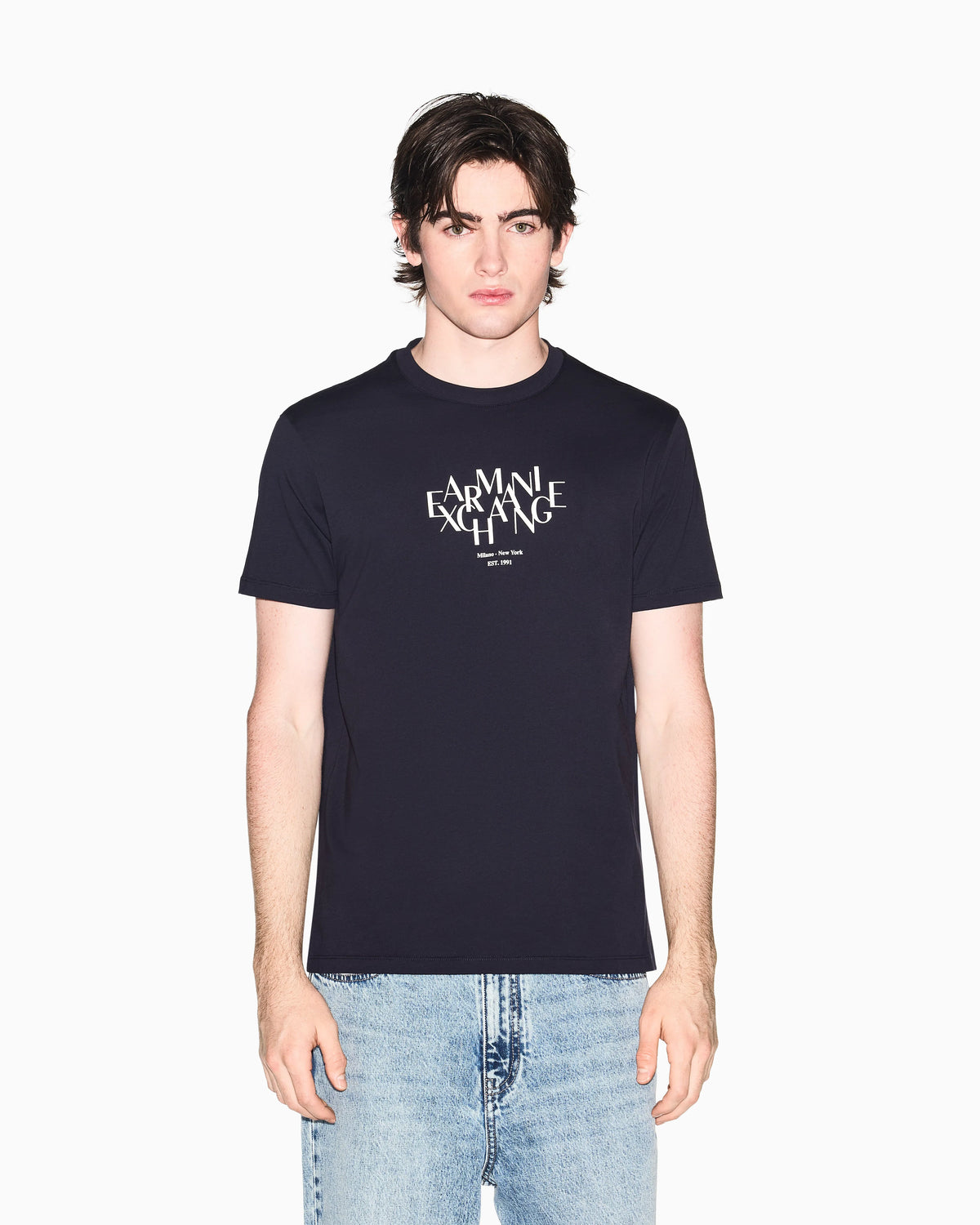 Regular-fit T-shirt in solid-color cotton jersey