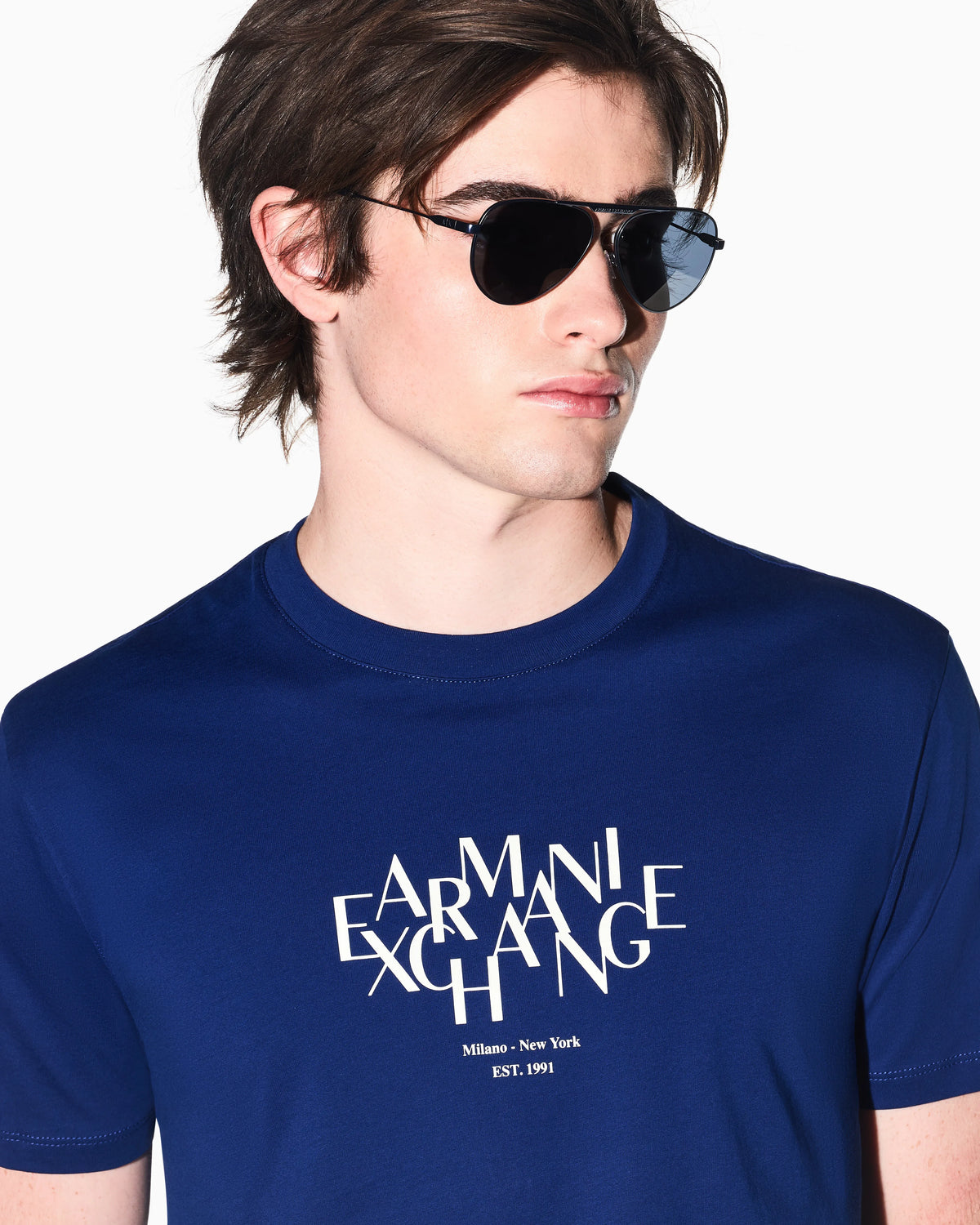 Regular-fit T-shirt in solid-color cotton jersey