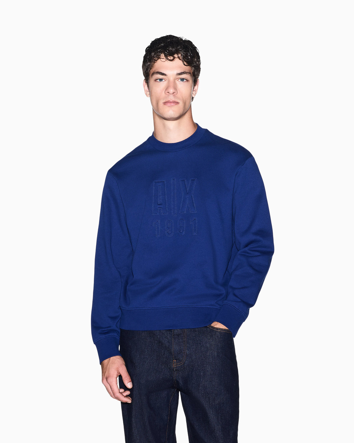 sweatshirt in cotton French terry