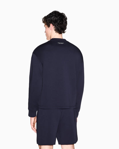sweatshirt in bonded stretch cotton