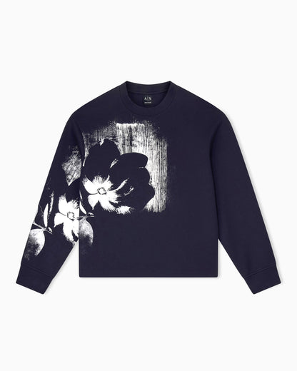 sweatshirt in bonded stretch cotton