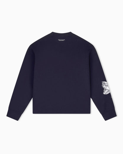 sweatshirt in bonded stretch cotton