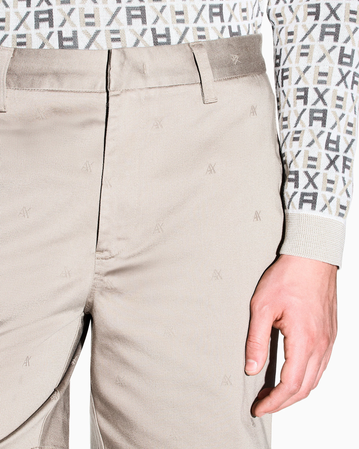 Textured Cotton Jacquard Bermuda Shorts