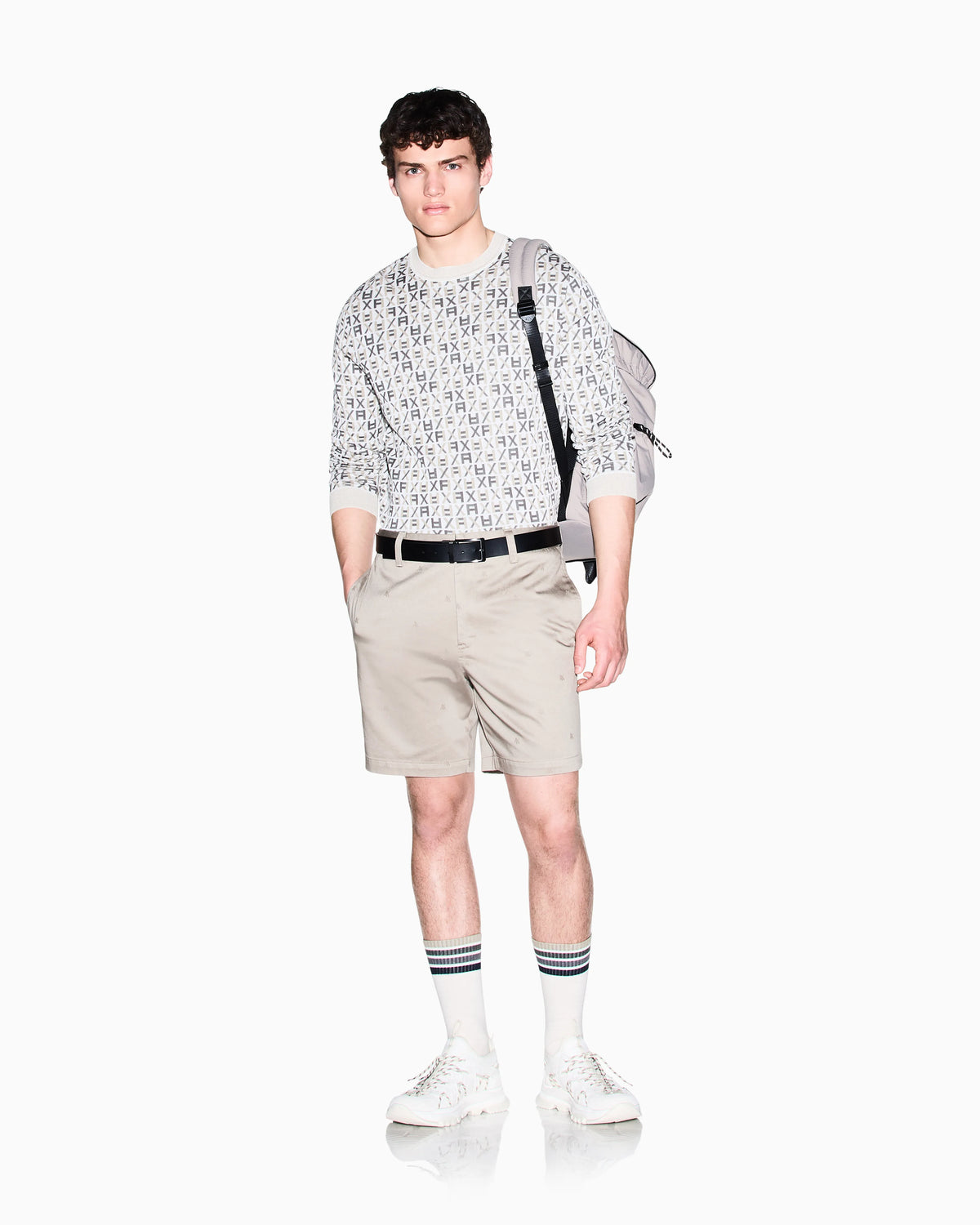 Textured Cotton Jacquard Bermuda Shorts