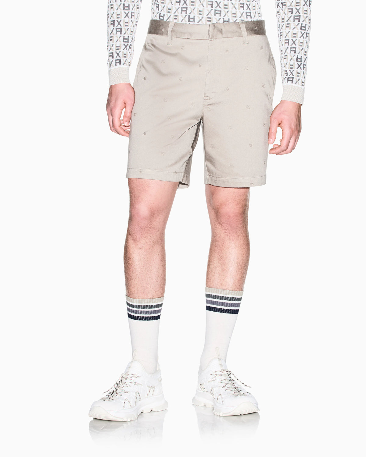 Textured Cotton Jacquard Bermuda Shorts