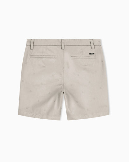 Textured Cotton Jacquard Bermuda Shorts