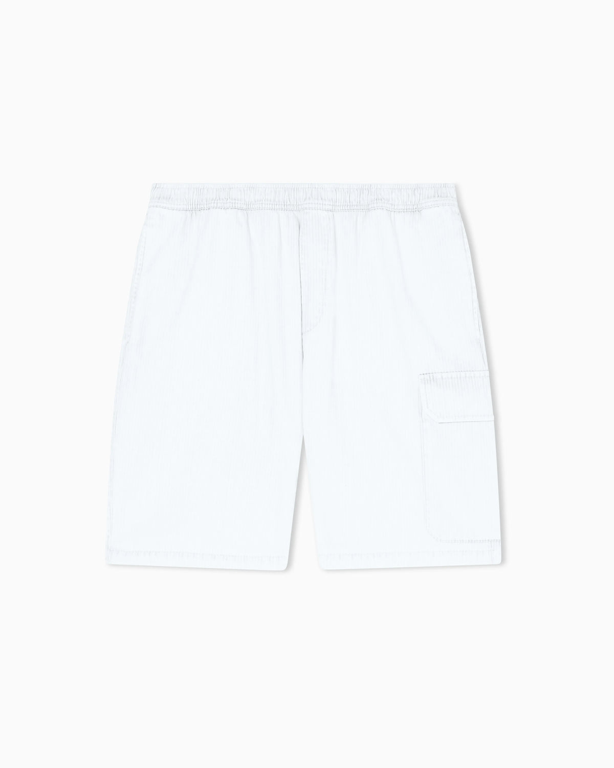 Light Wash Denim Bermuda Shorts with a Used Effect
