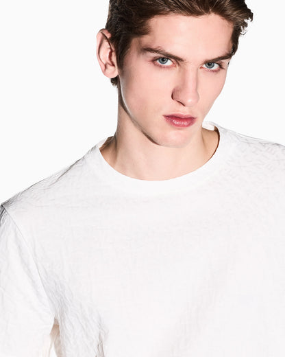 Slim Fit Mercerized Cotton Jacquard T-shirt