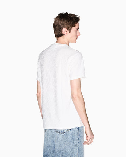 Slim Fit Mercerized Cotton Jacquard T-shirt