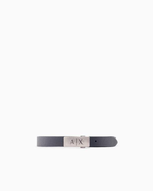 Belt with rectangular buckle