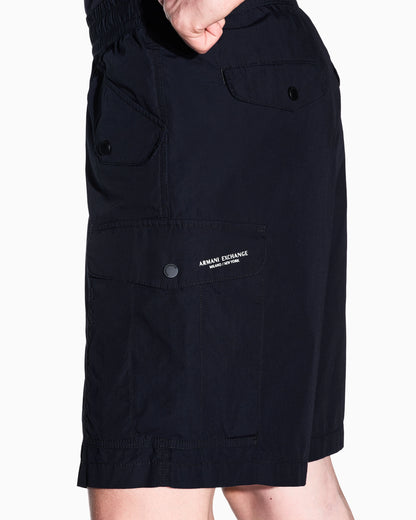 regular fit shorts in cotton poplin