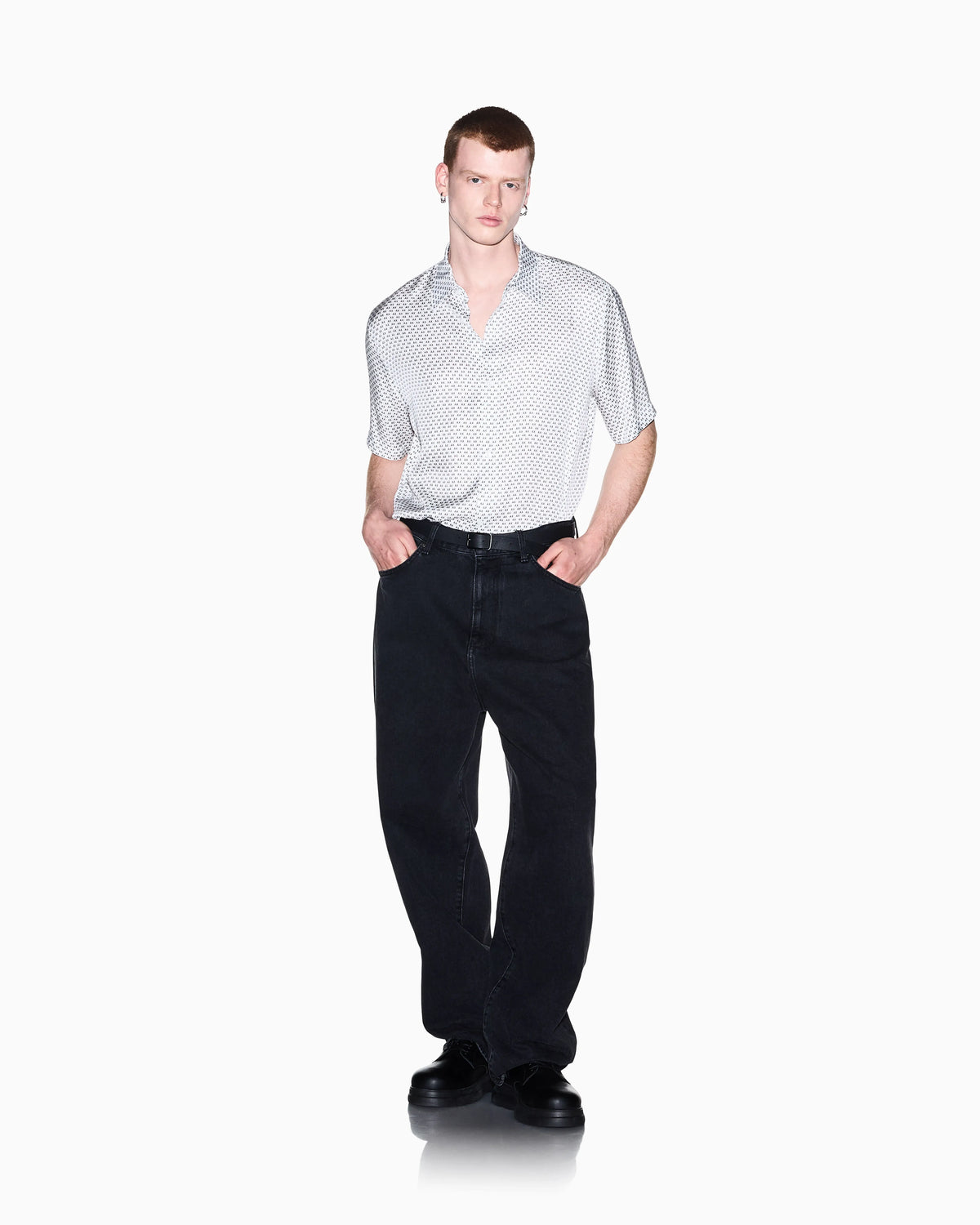 oversized fit shirt in eco-viscose twill
