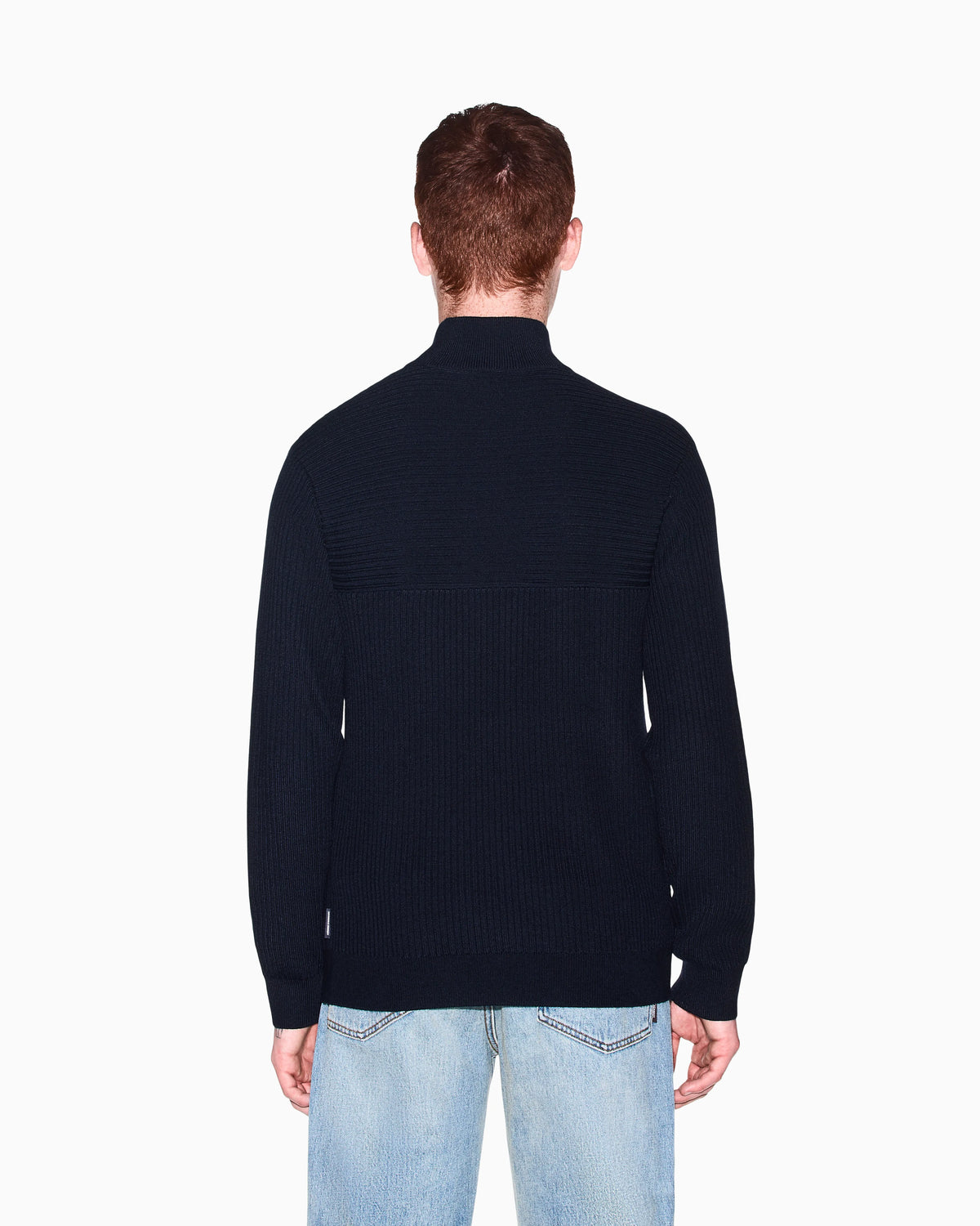 regular fit pullover in virgin wool and cotton blend