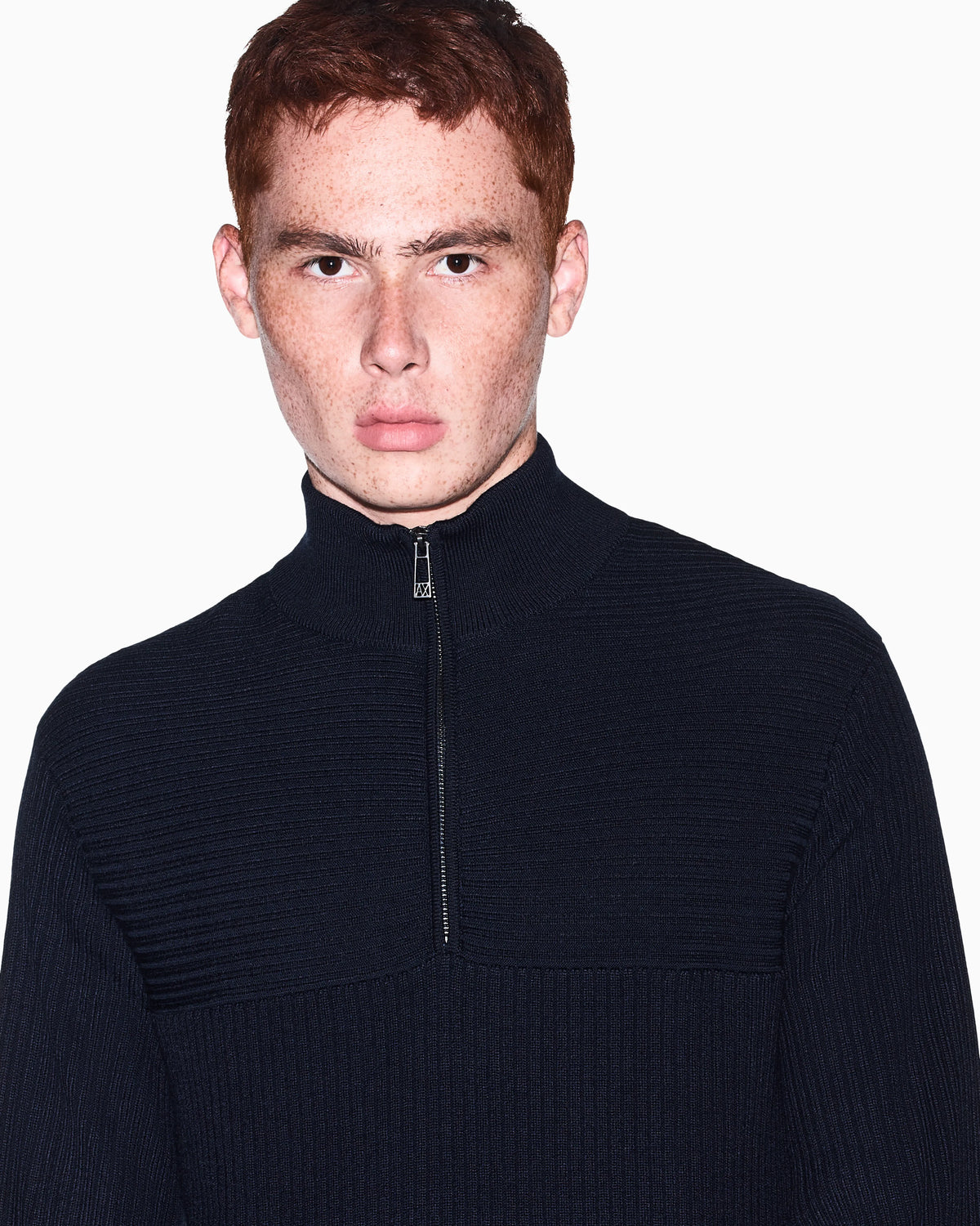 regular fit pullover in virgin wool and cotton blend