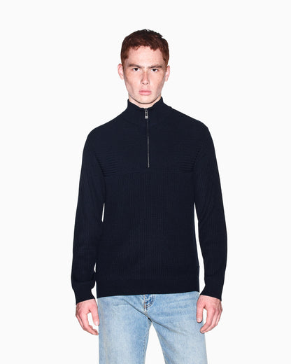 regular fit pullover in virgin wool and cotton blend