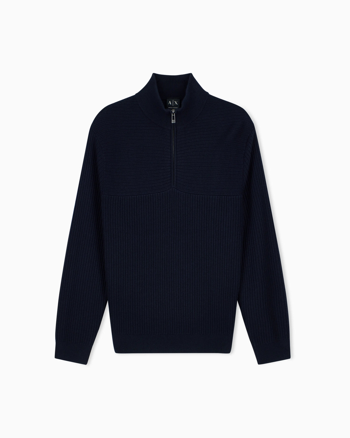 regular fit pullover in virgin wool and cotton blend