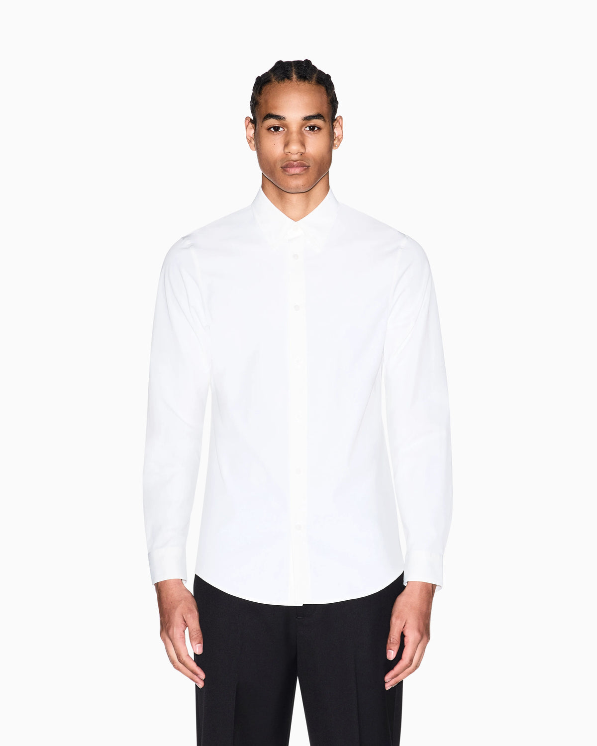 Slim Fit Solid Color Cotton Shirt