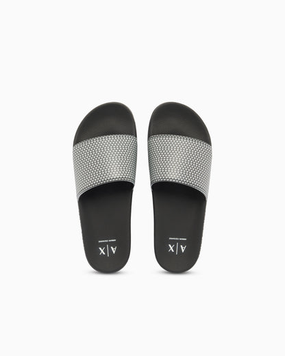 Slides with allover logo