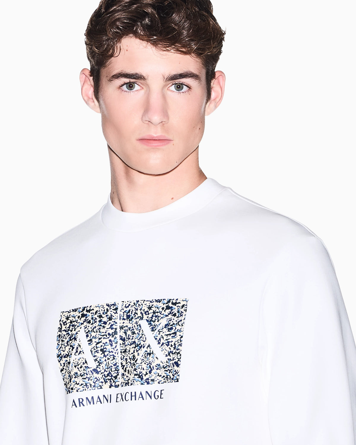 sweatshirt in bonded stretch cotton