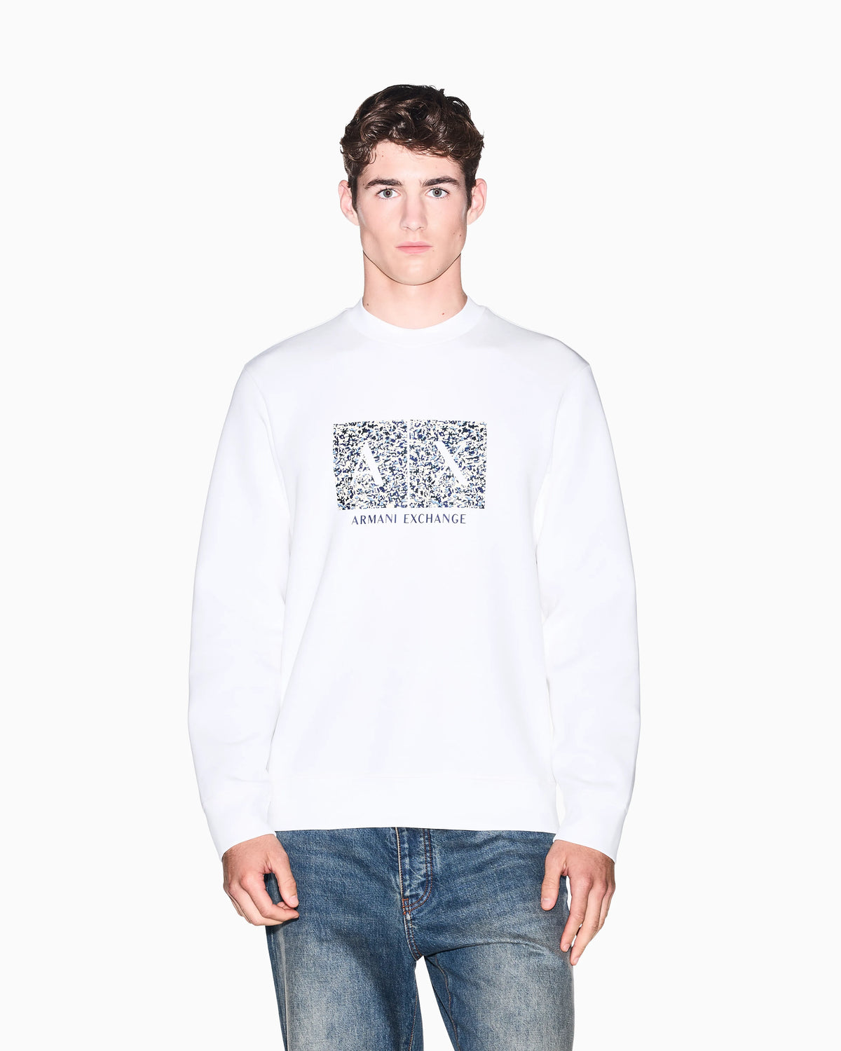 sweatshirt in bonded stretch cotton