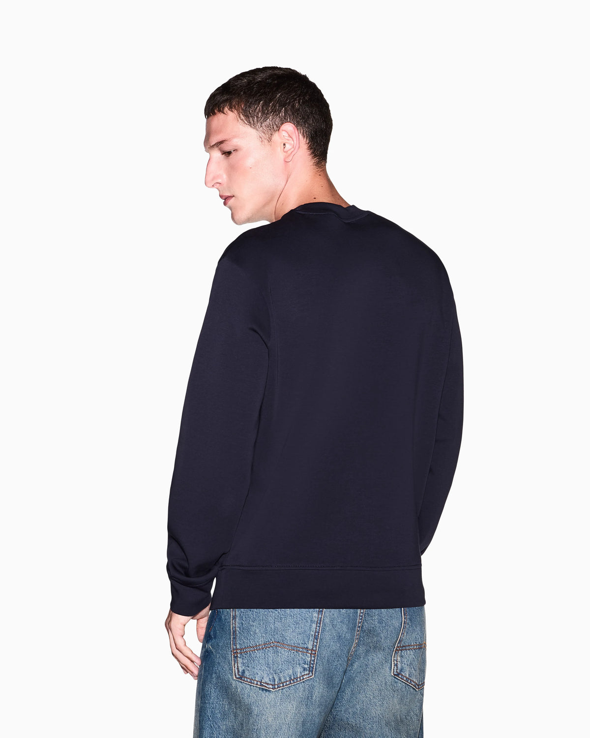 sweatshirt in bonded stretch cotton