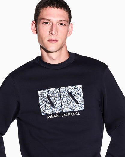 sweatshirt in bonded stretch cotton