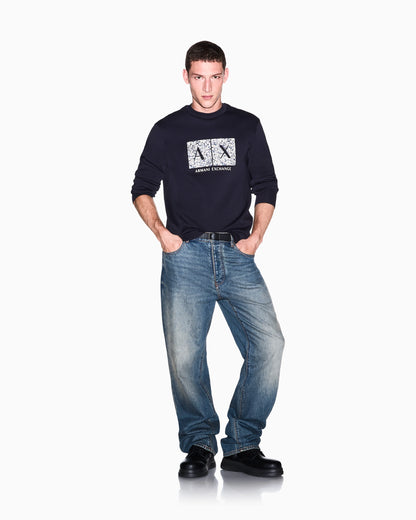 sweatshirt in bonded stretch cotton